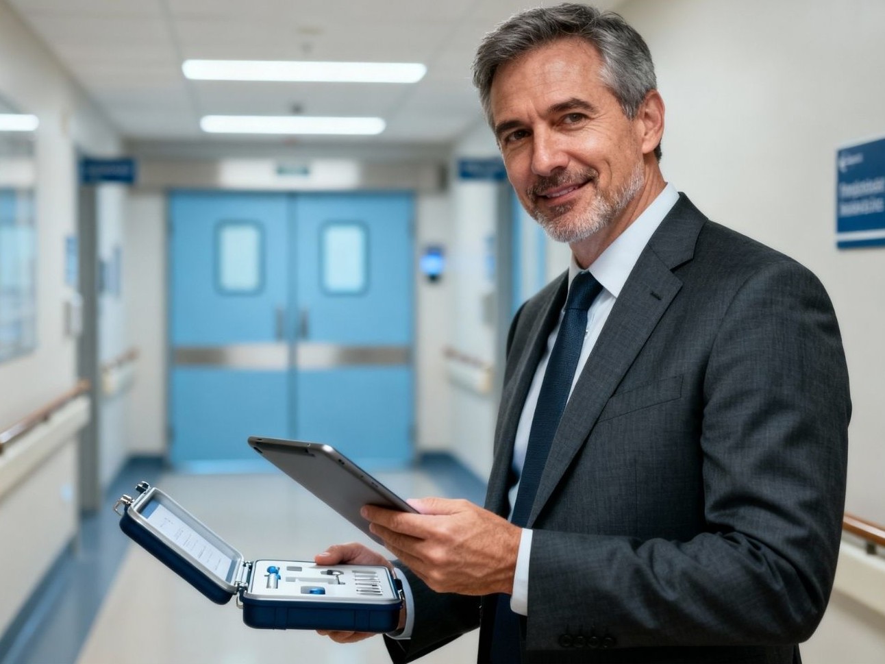 Healthcare Professional with Surgical Equipment